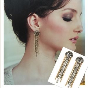 Stella & Dot Mixed Metals Cleo Fringe Earrings NWT